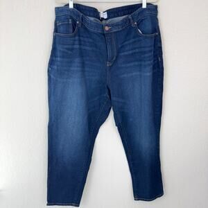 Lane Bryant Womens Mid Rise Boyfriend Jeans Size 20 Flex Magic Waist Blue